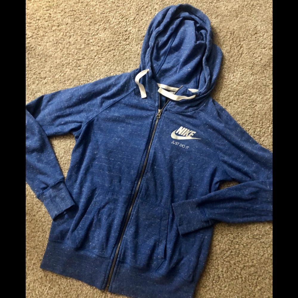 Nike Blue Hoodie Zip Up